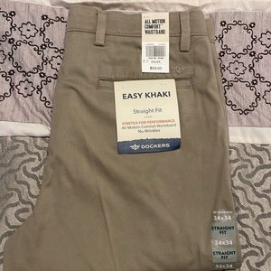 Dockers, easy khaki straight fit. New with tags. 34x34